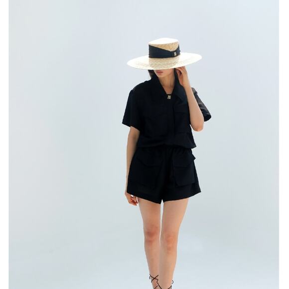 NWOT The Ashlynn MARY Safari Playsuit Black M/L - Picture 2 of 16